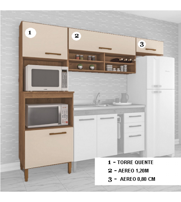 Cozinha Atualle California Can/ Rust/nat/off White Atualle