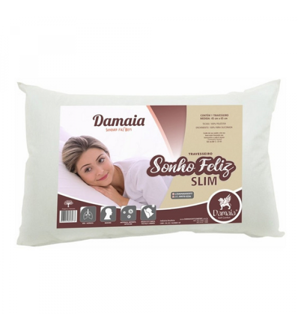 Travesseiro Damaia Soft Comfort Slim Damaia
